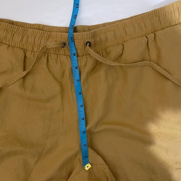 Amazon Essentials XL Gold Linen Blend Elastic Waist Shorts NEW WITH TAGS - Picture 8 of 9